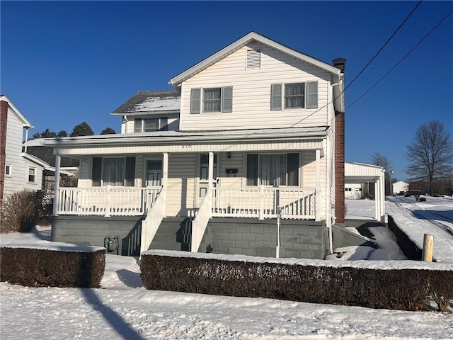 view of front of house with a porch