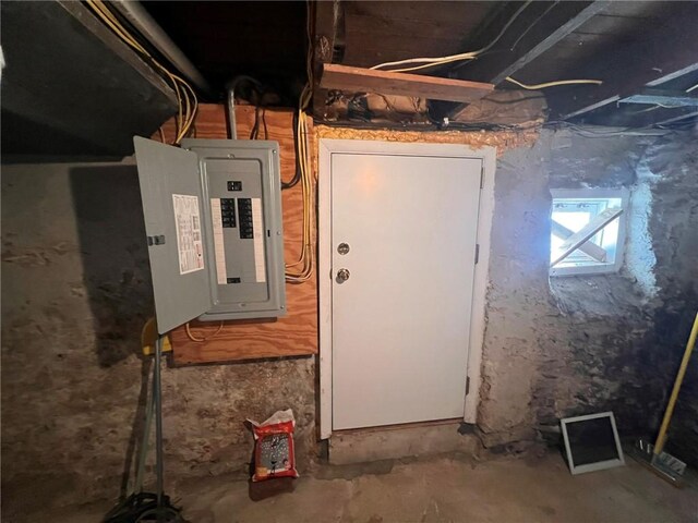 utility room with electric panel