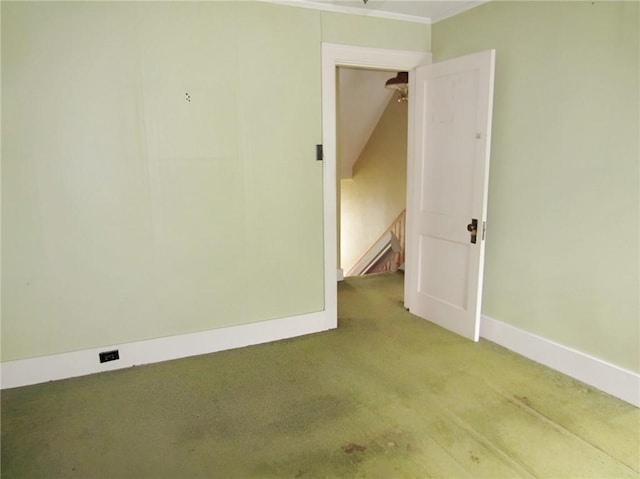 147 Carmichaels St, Dry Tav/Rices Landing, PA 15357 - empty room featuring carpet floors, baseboards, and ornamental molding