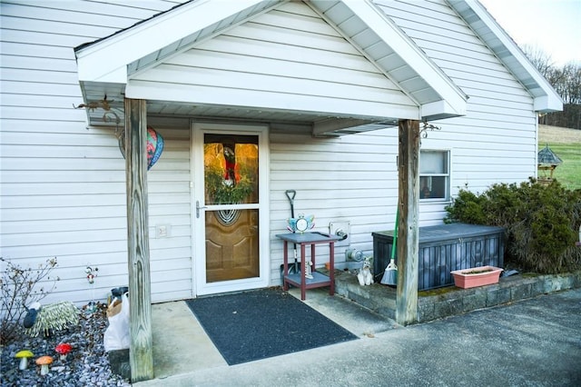 view of doorway to property