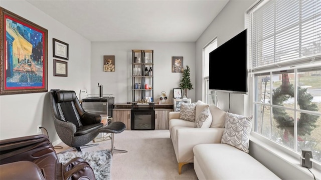 view of carpeted living room