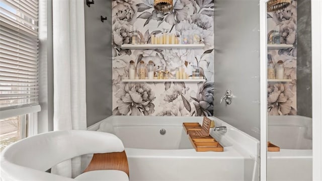 bathroom with a bathing tub