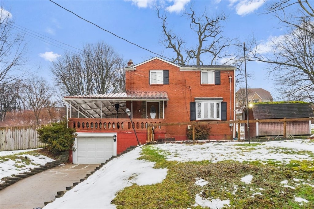 view of front of house featuring a garage