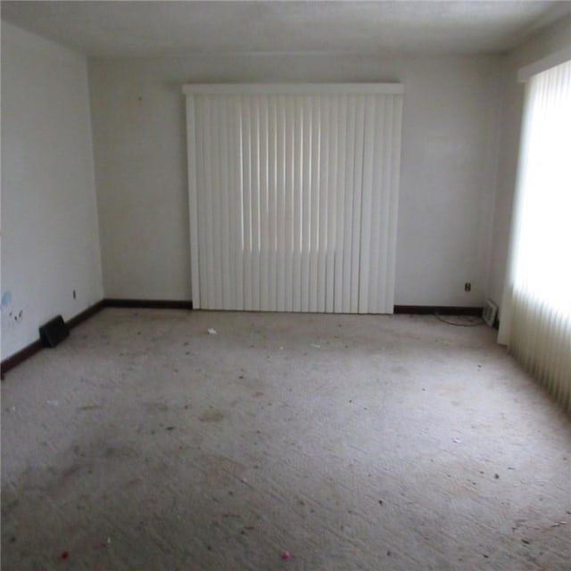 view of carpeted empty room