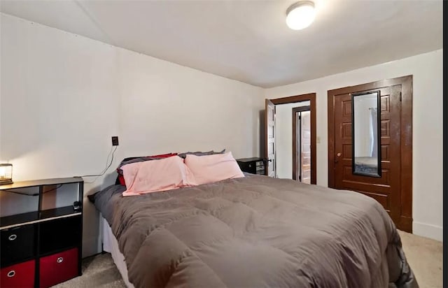 view of carpeted bedroom