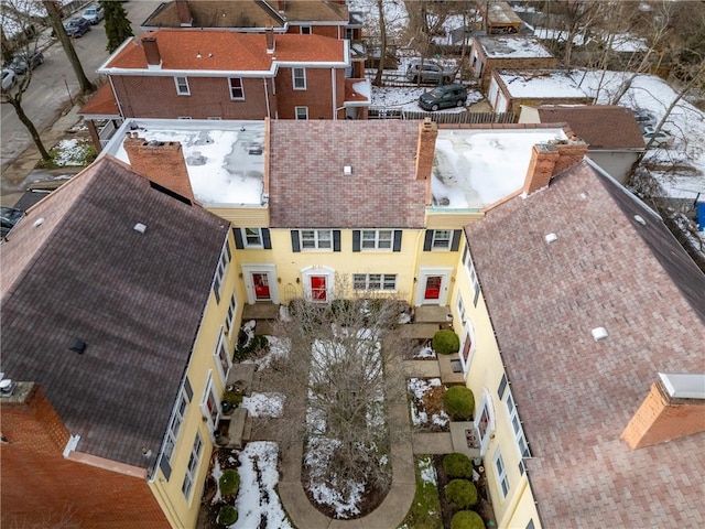 view of snowy aerial view