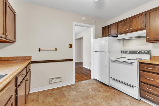 kitchen with white appliances