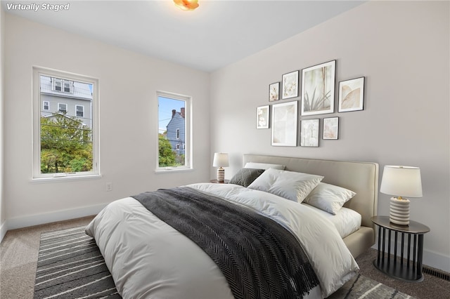 bedroom with carpet flooring