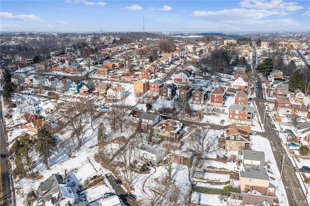 view of snowy aerial view