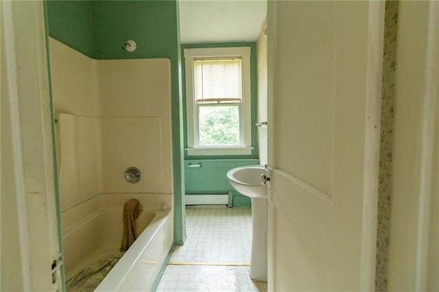 bathroom featuring a baseboard radiator