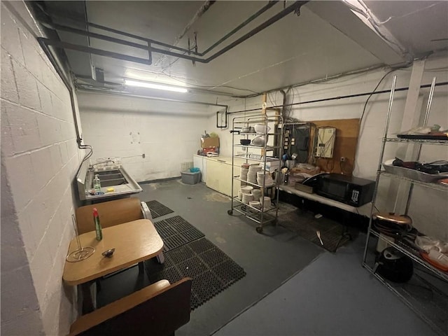 view of basement