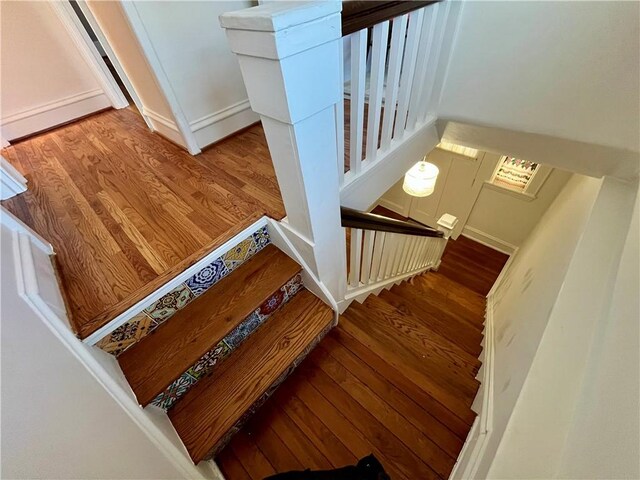 520 Berwin Ave, Brookline, PA 15226 - staircase with wood finished floors