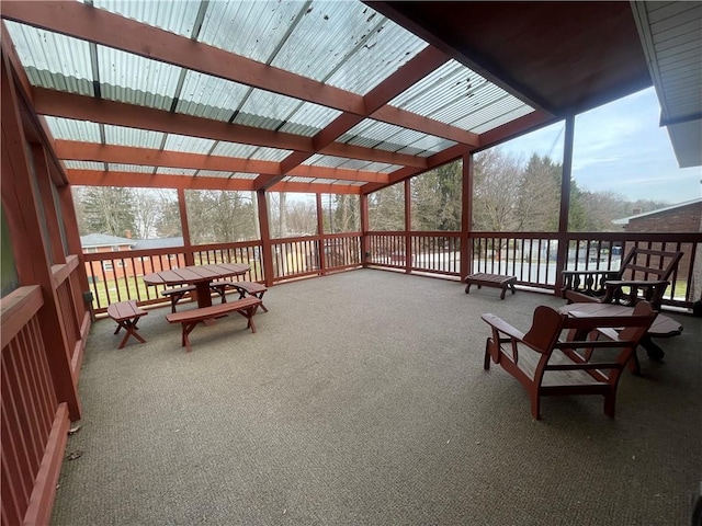 view of sunroom