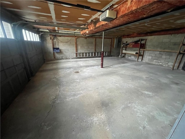 view of basement