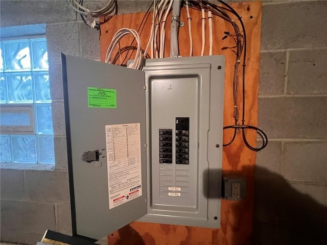 utility room featuring electric panel