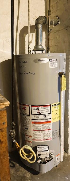 utilities featuring gas water heater