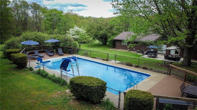 706 Clearfield Rd, Clearfield Twp, PA 16034 - view of swimming pool with a water slide and a view of trees