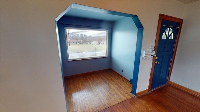 foyer featuring hardwood / wood-style floors