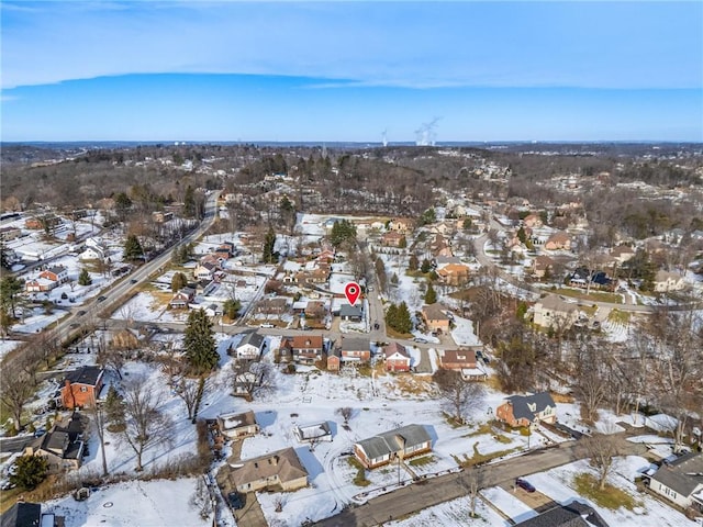 view of snowy aerial view