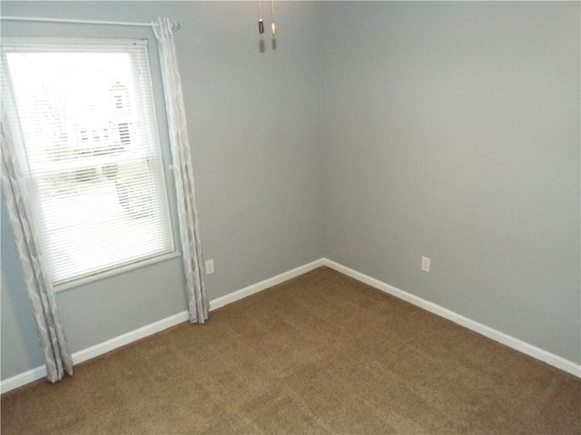 spare room featuring carpet flooring