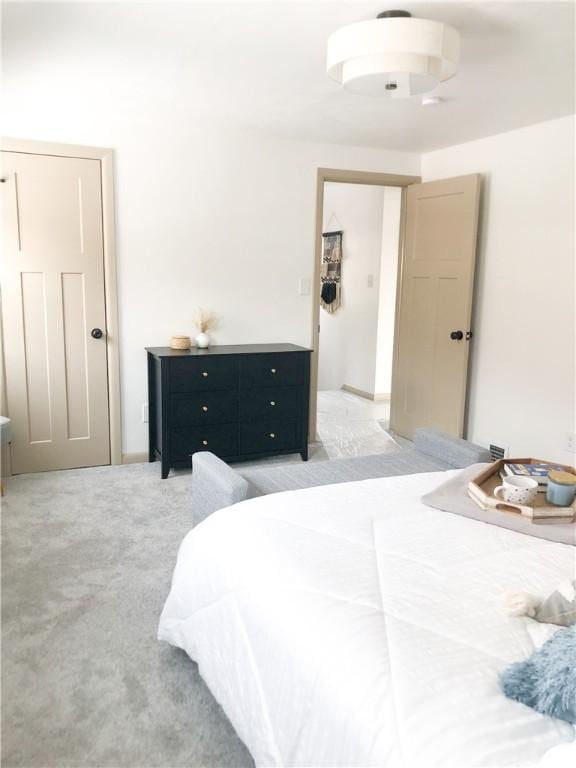 view of carpeted bedroom