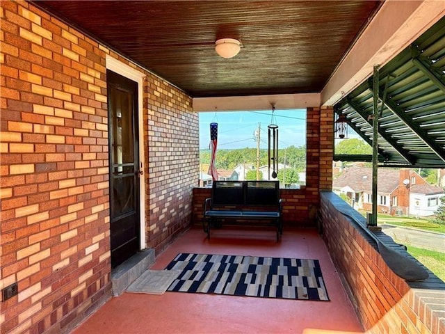 view of patio / terrace with a porch