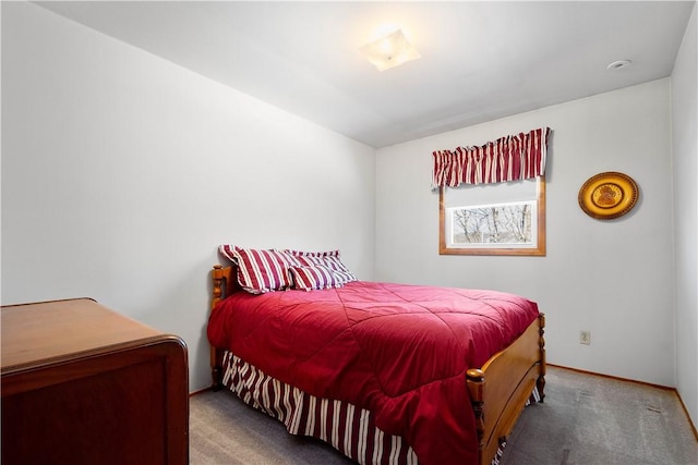 bedroom with carpet floors