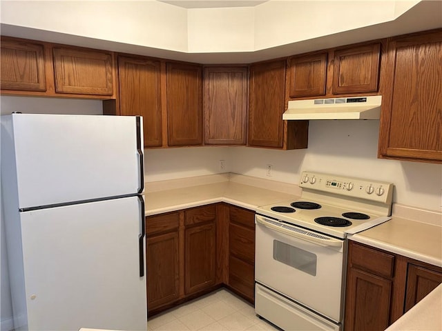 kitchen featuring white appliances