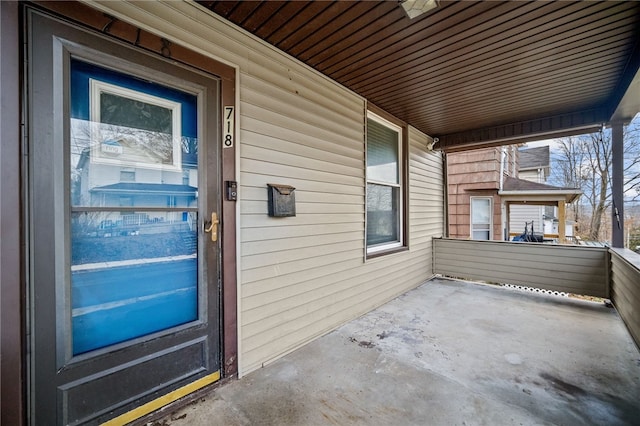 view of doorway to property