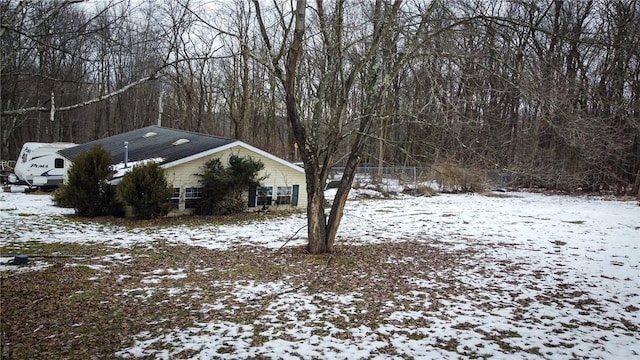 view of snowy yard