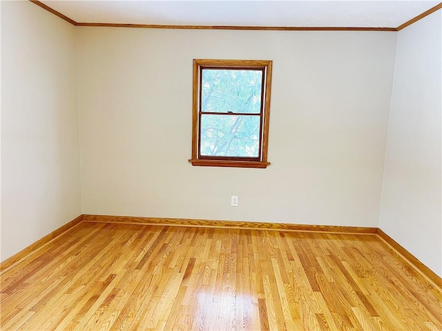 185 Holly Ln, Somerset Twp, PA 15501 - empty room featuring light wood-style flooring, baseboards, and ornamental molding