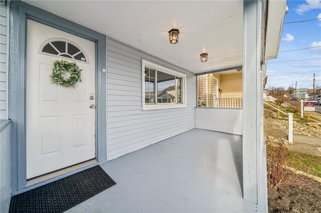 view of doorway to property