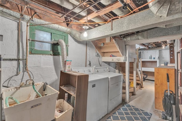 laundry room featuring independent washer and dryer