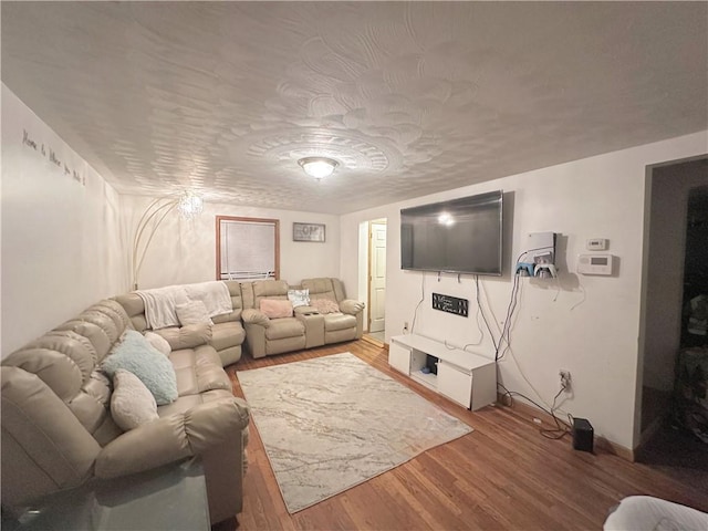 living room featuring hardwood / wood-style floors