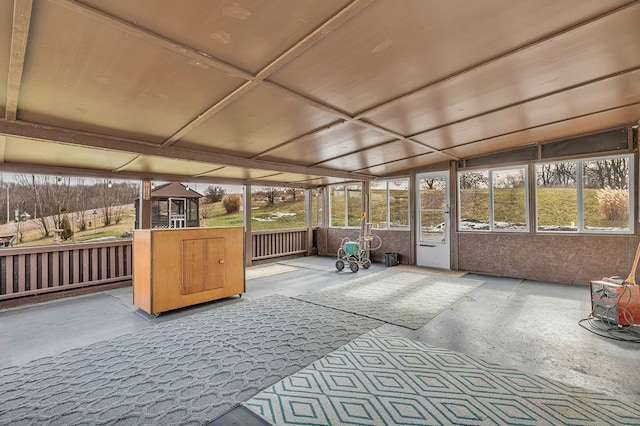 sunroom with plenty of natural light