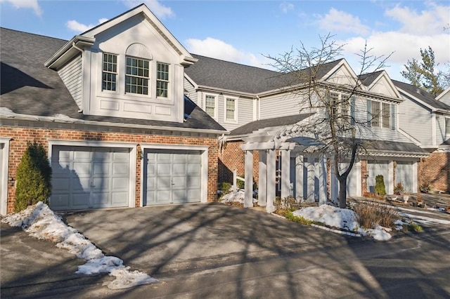 view of property with a garage