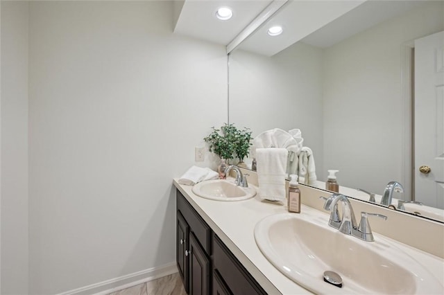 bathroom with vanity