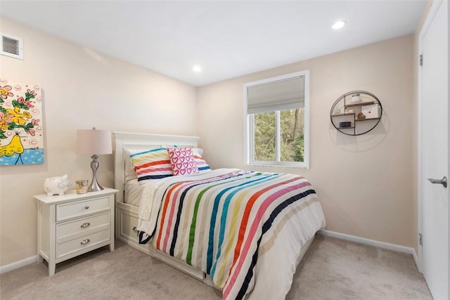 view of carpeted bedroom