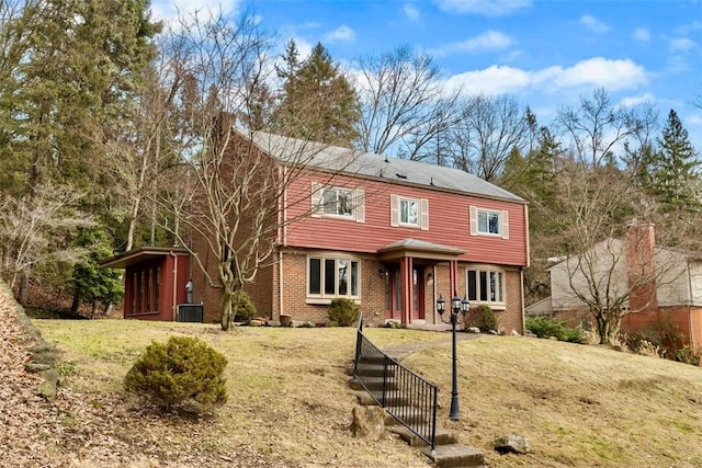 view of front property with a front yard