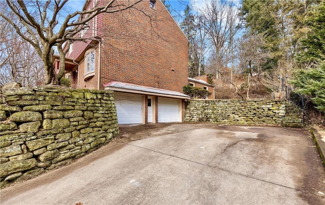 view of home's exterior featuring a garage