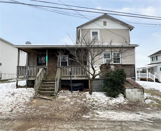 view of front of home with a porch