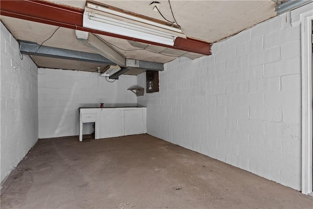 view of basement