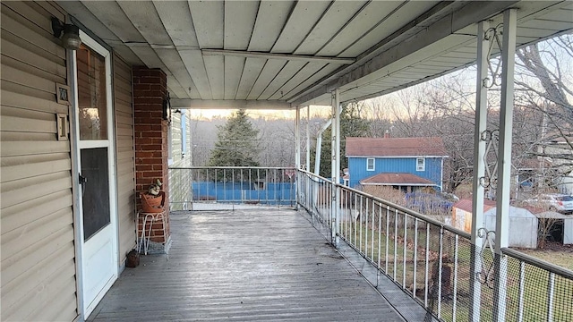 view of wooden terrace