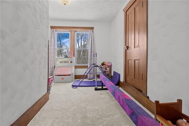 playroom featuring carpet