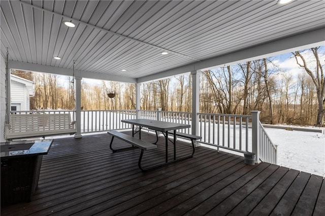 view of wooden terrace