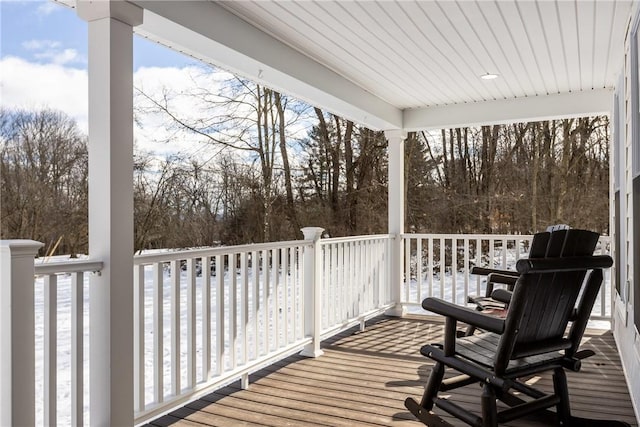 view of wooden terrace