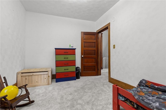 view of carpeted bedroom