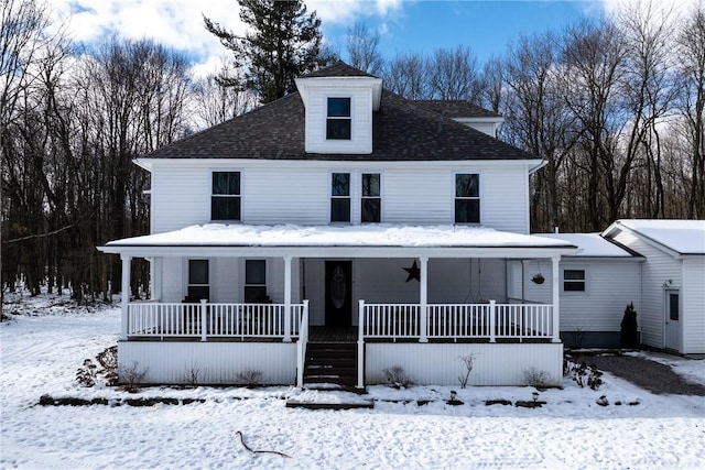 view of front of property with a porch