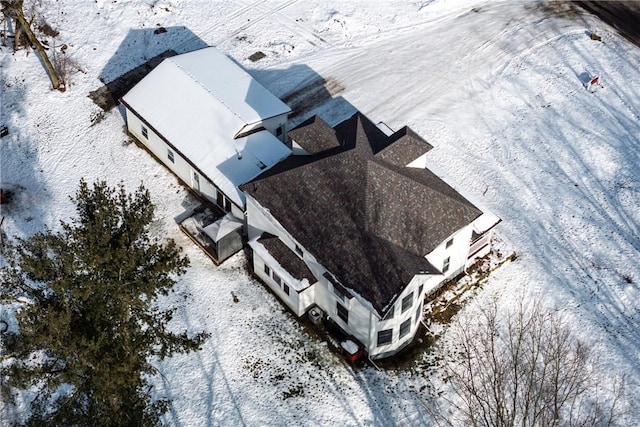 view of snowy aerial view