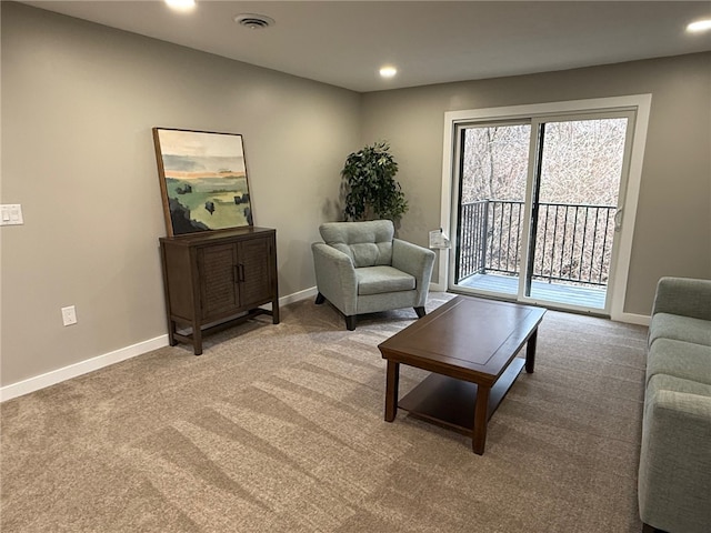 view of carpeted living room